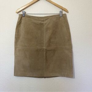 Vintage Tan Suede Pencil Skirt